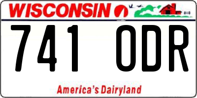 WI license plate 741ODR
