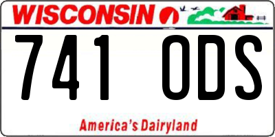WI license plate 741ODS