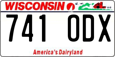 WI license plate 741ODX