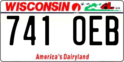 WI license plate 741OEB