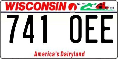 WI license plate 741OEE