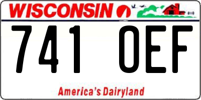 WI license plate 741OEF