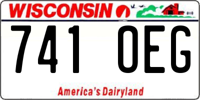 WI license plate 741OEG