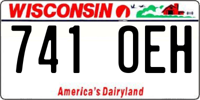 WI license plate 741OEH