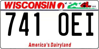 WI license plate 741OEI
