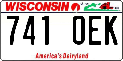 WI license plate 741OEK