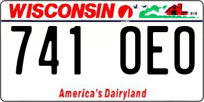 WI license plate 741OEO
