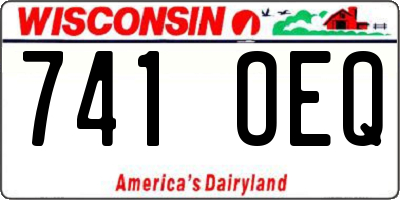 WI license plate 741OEQ