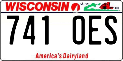 WI license plate 741OES