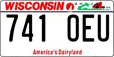 WI license plate 741OEU