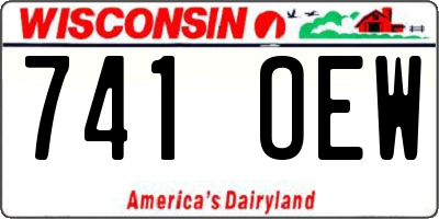 WI license plate 741OEW