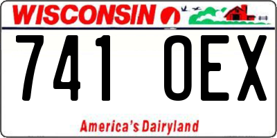 WI license plate 741OEX