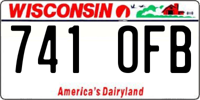 WI license plate 741OFB