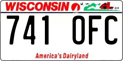 WI license plate 741OFC