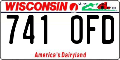 WI license plate 741OFD