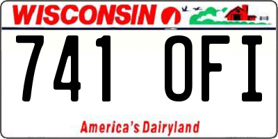 WI license plate 741OFI