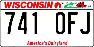 WI license plate 741OFJ