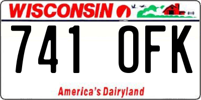 WI license plate 741OFK