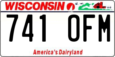 WI license plate 741OFM