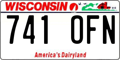 WI license plate 741OFN