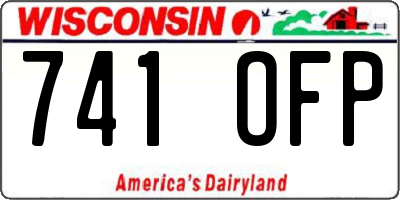 WI license plate 741OFP