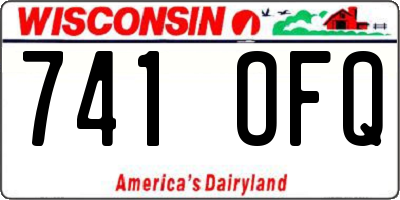 WI license plate 741OFQ