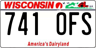 WI license plate 741OFS
