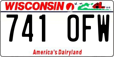 WI license plate 741OFW