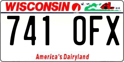 WI license plate 741OFX