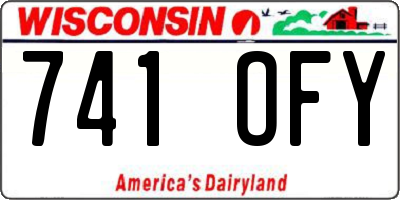WI license plate 741OFY
