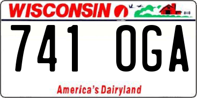 WI license plate 741OGA