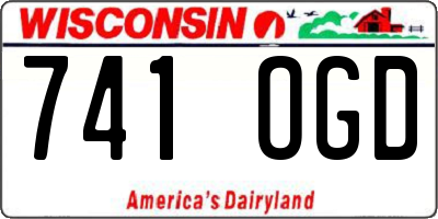 WI license plate 741OGD