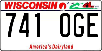 WI license plate 741OGE