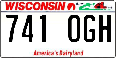 WI license plate 741OGH