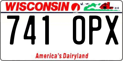 WI license plate 741OPX