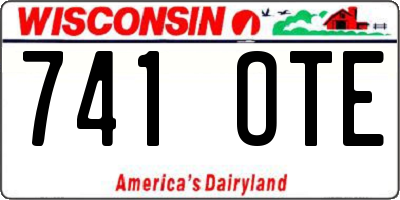 WI license plate 741OTE