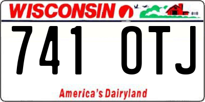 WI license plate 741OTJ
