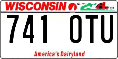 WI license plate 741OTU