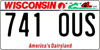 WI license plate 741OUS