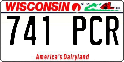 WI license plate 741PCR
