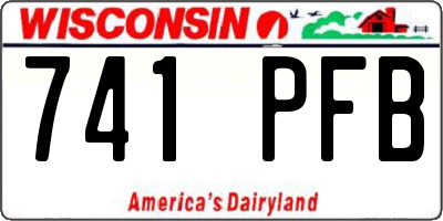 WI license plate 741PFB