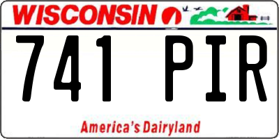 WI license plate 741PIR