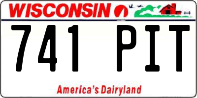 WI license plate 741PIT