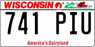 WI license plate 741PIU