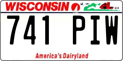 WI license plate 741PIW