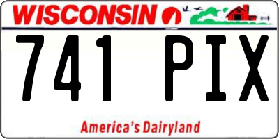 WI license plate 741PIX