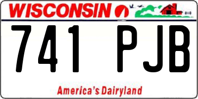 WI license plate 741PJB