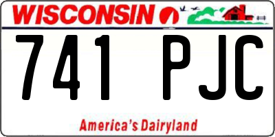 WI license plate 741PJC