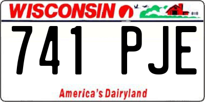 WI license plate 741PJE