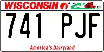 WI license plate 741PJF
